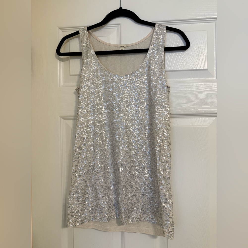 J. Crew Cream Textured Top
